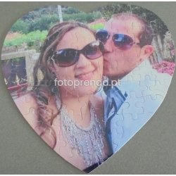 Puzzle personalizado dia dos namorados - formato coração