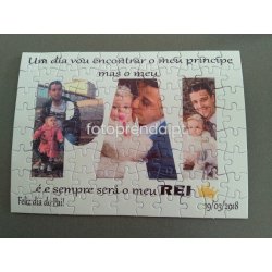 Puzzle personalizado letras e fotos dia do pai - prenda original
