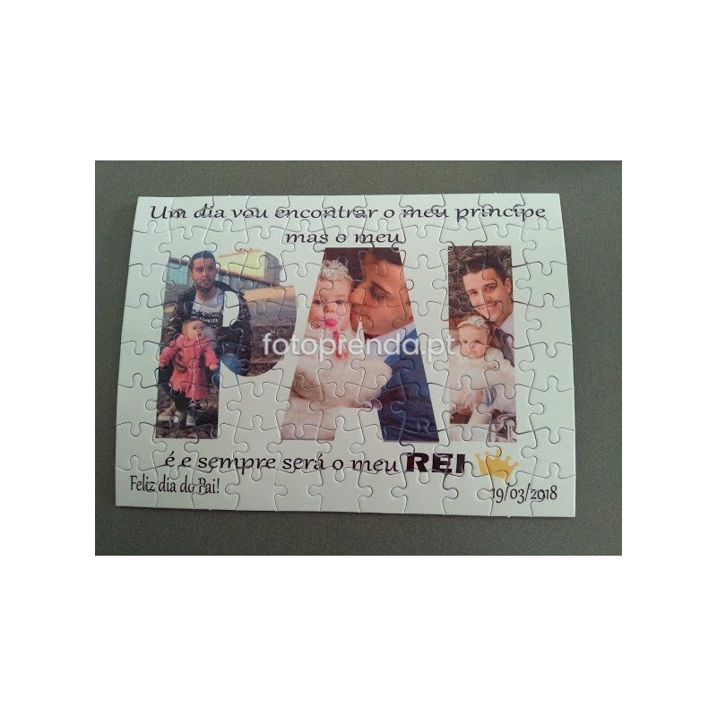 Puzzle personalizado letras e fotos dia do pai - prenda original Puzzle personalizado letras e fotos dia do pai - prenda original