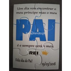 Puzzle personalizado do filho bebé que vai nascer para o pai