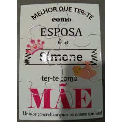 puzzle A5 personalizado dia da mãe, do filho bebé