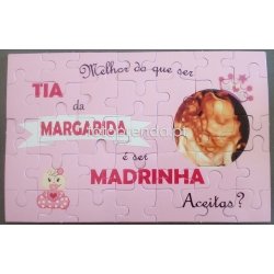 Puzzles personalizados para os padrinhos