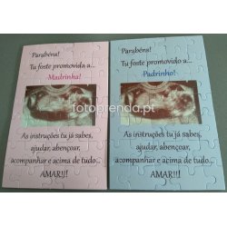 Puzzles personalizados para os padrinhos