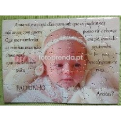 Puzzles personalizados para os padrinhos