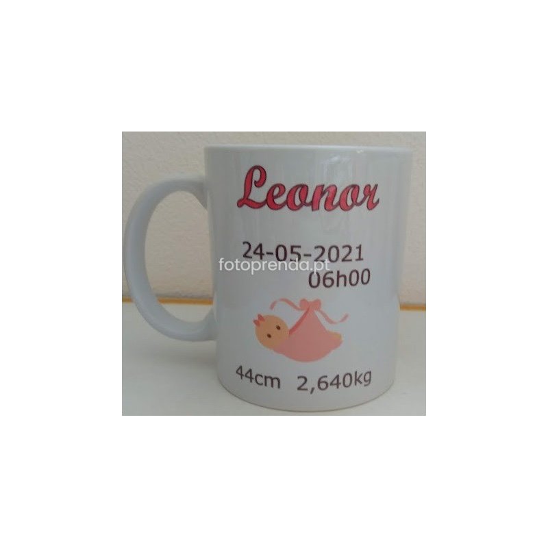 Caneca personalizada com os dados de nascimento do bebé Caneca personalizada com os dados de nascimento do bebé