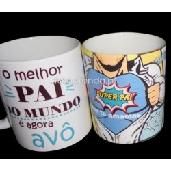 caneca personalizada para o pai e o avô