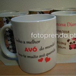 Caneca personalizada prenda para oferecer à avó