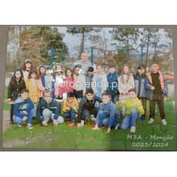 Prendas personalizadas. Puzzle para o professor, auxiliar ou educadora
